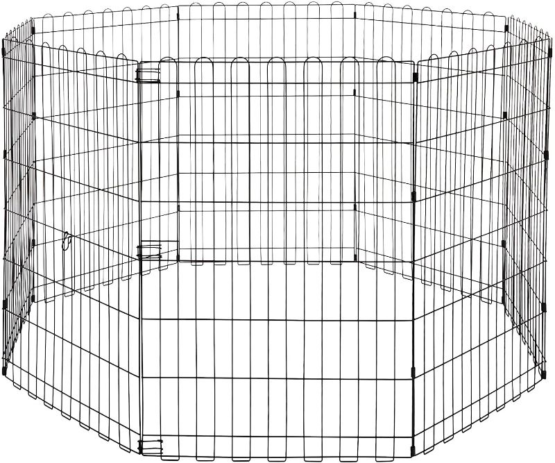 Photo 1 of Amazon Basics Foldable Metal Pet Exercise and Playpen