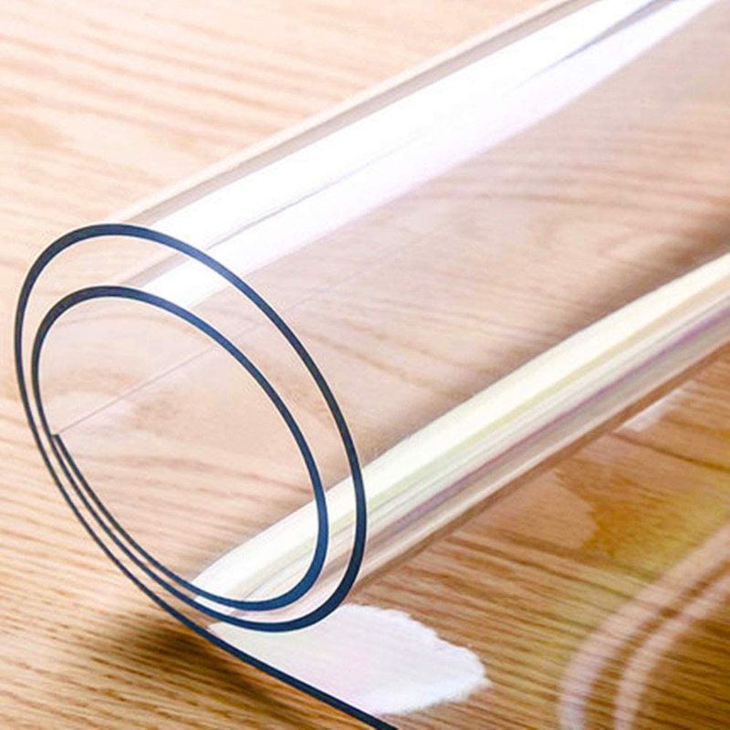 Photo 1 of 20" Inch 1.5mm Thick PVC Plastic Desk Mat, Tablecloth Clear Desk Protector, Waterproof Table Pad Mat for Dining Table Office Desk
