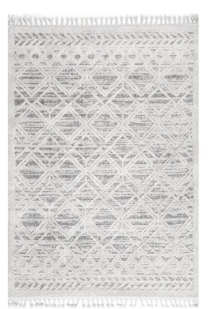 Photo 1 of Ansley Textured Lattice Tassel Beige7'10" x 10'10" ft. Area Rug
