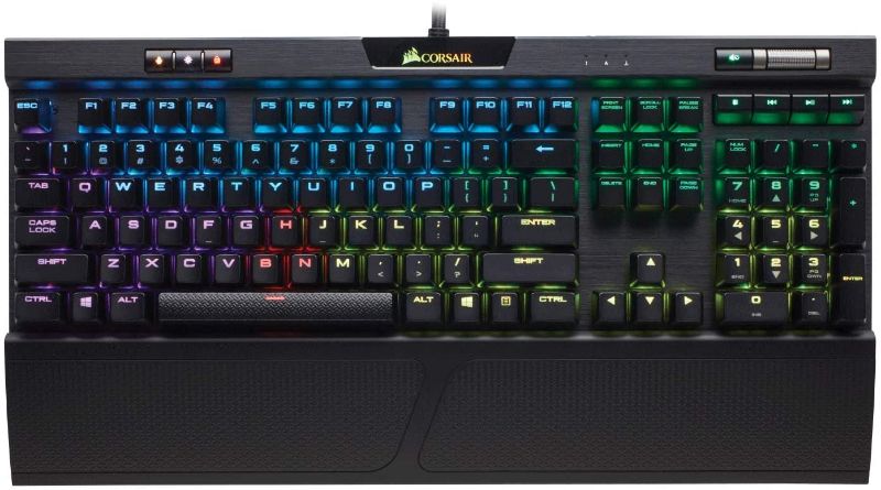 Photo 1 of Corsair K70 RGB MK.2 Mechanical Gaming Keyboard - USB Passthrough & Media Controls - Linear & Quiet - Cherry MX Red - RGB LED Backlit (CH-9109010-NA)
