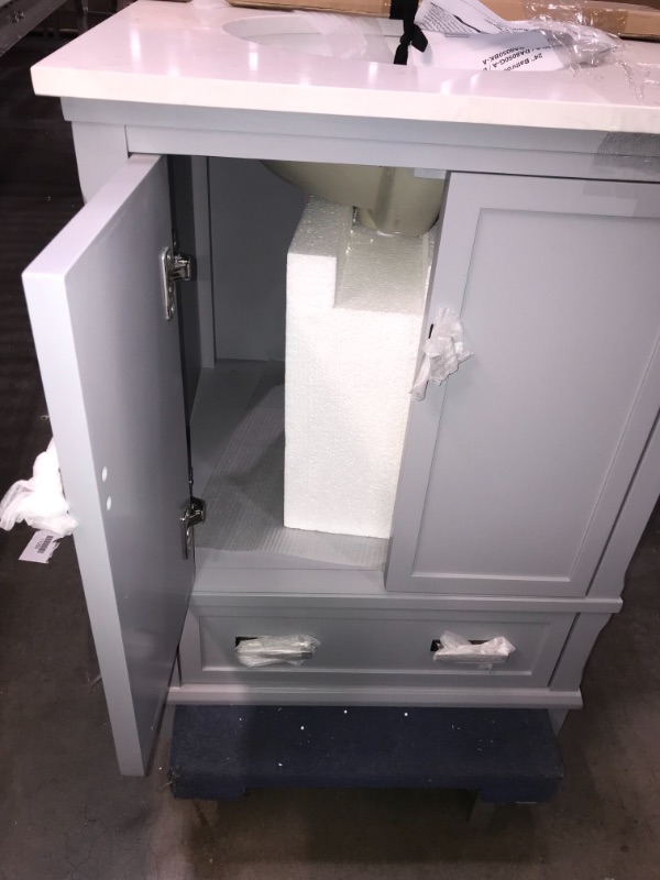 Photo 3 of ***DAMAGED*** Dorel Living Otum 24” Bathroom Vanity, Gray
