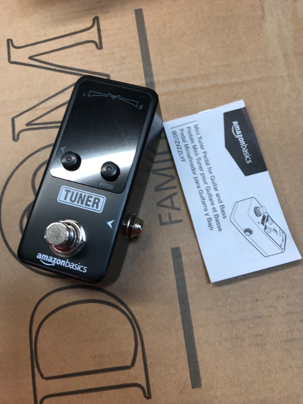 Photo 2 of Amazon Basics Mini Tuner Pedal for Guitar and Bass