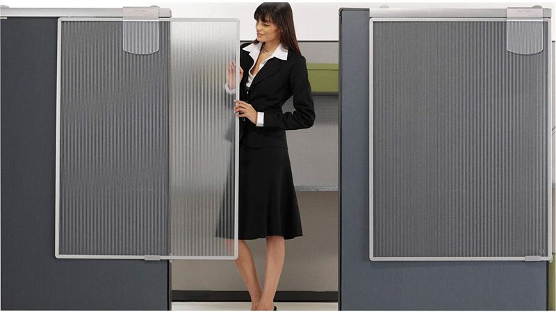 Photo 1 of Quartet Workstation Privacy Screen, 36 x 48 Inches, Sliding, Partial Length (WPS1000)
