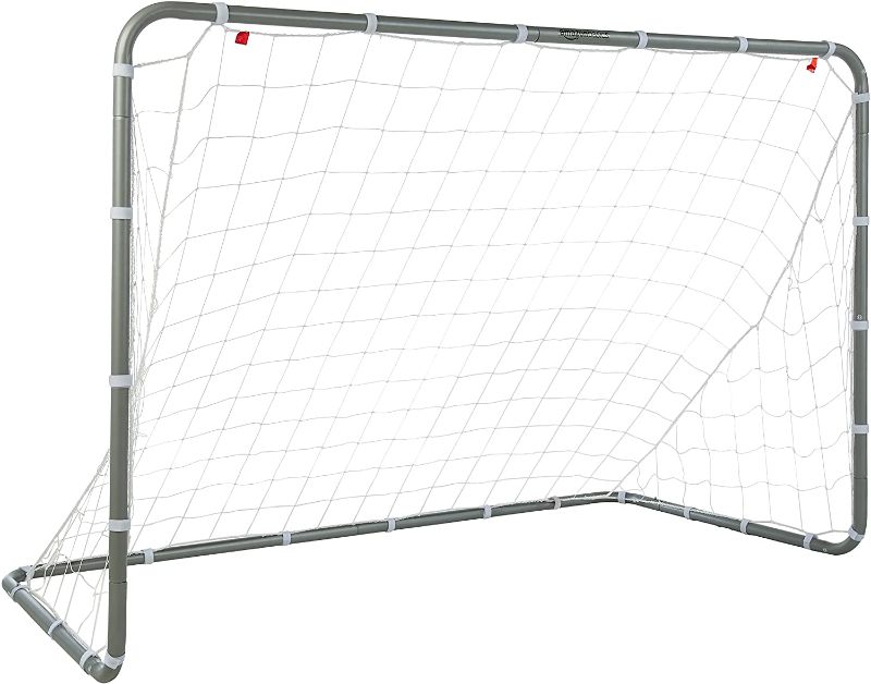 Photo 1 of Amazon Basics Soccer Goal Frame With Net - 6 x 3 x 4 Foot, Steel Frame
