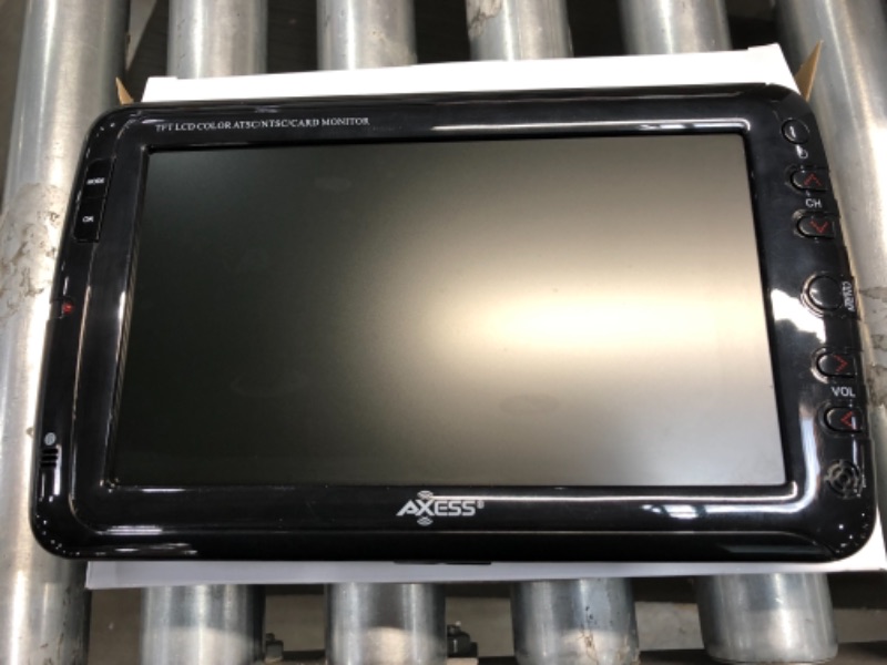 Photo 2 of Axess Portable TV 9" Battery Powered Widescreen LCD Small TV TV1703-9 with ATSC Digital Tuner 2 Antennas, USB/SD Card & Headphone Inputs, AV Inputs & Full Func. Remote. Mini TV for Car, RV, Outdoor
