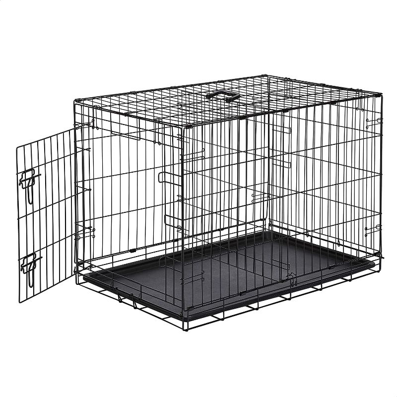 Photo 1 of AmazonBasics Folding Cage Crate Large Pet Dog Single-door Metal Portable 42x28
