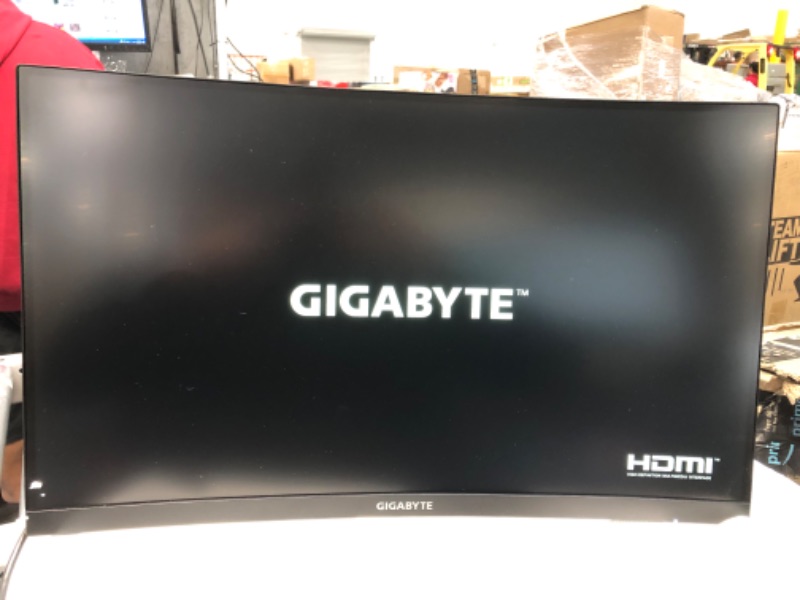 Photo 2 of GIGABYTE G27QC 27" 165Hz 1440P Curved Gaming Monitor, 2560 x 1440 VA 1500R Display, 1ms (MPRT) Response Time, 92% DCI-P3, HDR Ready, FreeSync Premium, 1x Display Port 1.4
