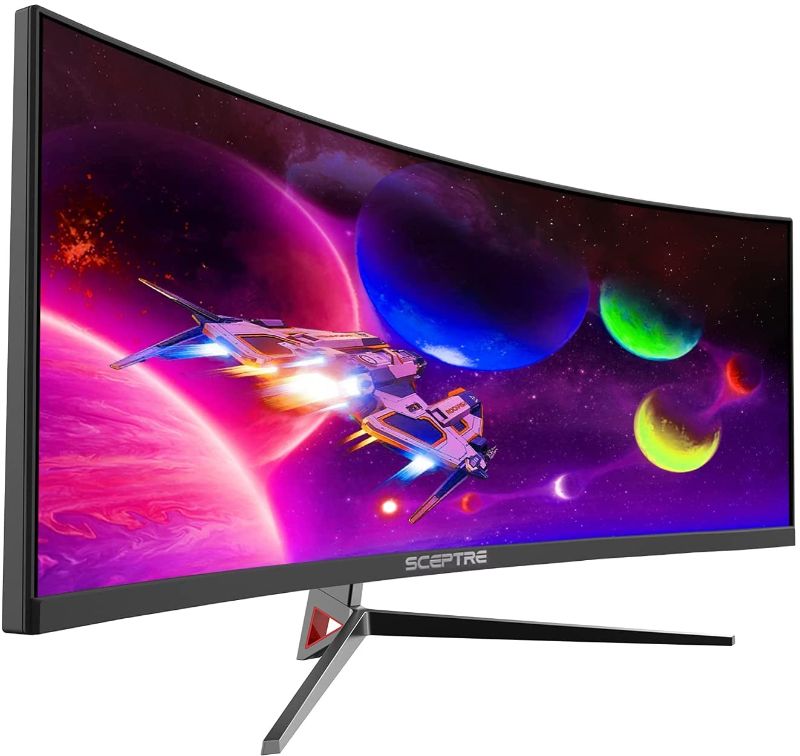 Photo 1 of Sceptre 30-inch Curved Gaming Monitor 21:9 2560x1080 Ultra Wide Ultra Slim HDMI DisplayPort up to 200Hz Build-in Speakers, Metal Black (C305B-200UN1)
