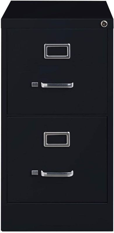 Photo 1 of 25" Deep Commercial 2 Drawer Letter Size High Side Vertical File Cabinet Color: Black
