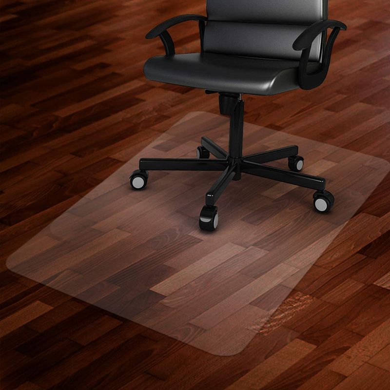Photo 1 of Azadx Office Chair Mat for Hard Floors 48 X 48, Clear PVC Hardwood Floor Mat, Durable Plastic Floor Protector for Home and Office use (48" X 48" Rectangle)
