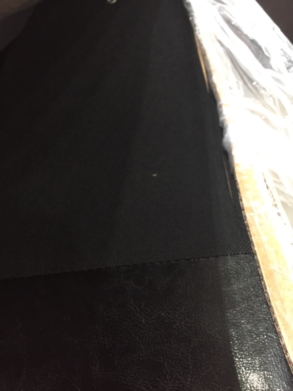 Photo 1 of Amazon Basics Faux Leather Upholstered Platform Bed Frame with Wooden Slats, Twin
//ripped shown in pictures