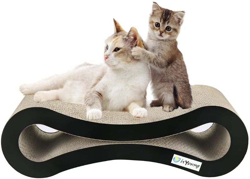 Photo 1 of isYoung Cat Scratcher Lounge Corrugated Cat Scratcher Cardboard Protector for Furniture Couch Floor Eco-Friendly Toy - Keep Cats Fun Healthy
