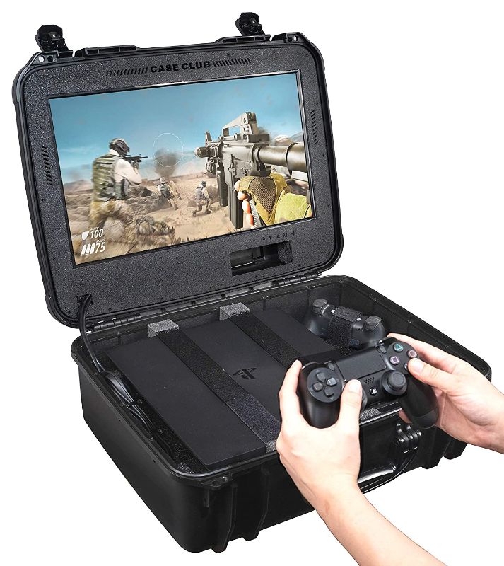 Photo 1 of Case Club Waterproof Playstation 4 Portable Gaming Station with Built-in Monitor & Storage for PS4 Controllers & Games
