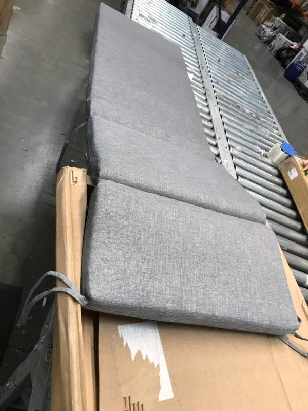 Photo 1 of Amazon Basics Outdoor Lounger Patio Cushion grey