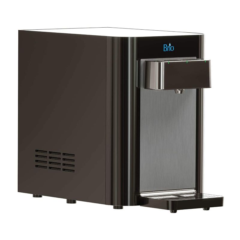 Photo 1 of Brio Self-Cleaning Countertop Bottleless Water Cooler Dispenser - with 2-Stage Water Filter and Installation Kit, Tri Temp Dispense, UV Cleaning - Black