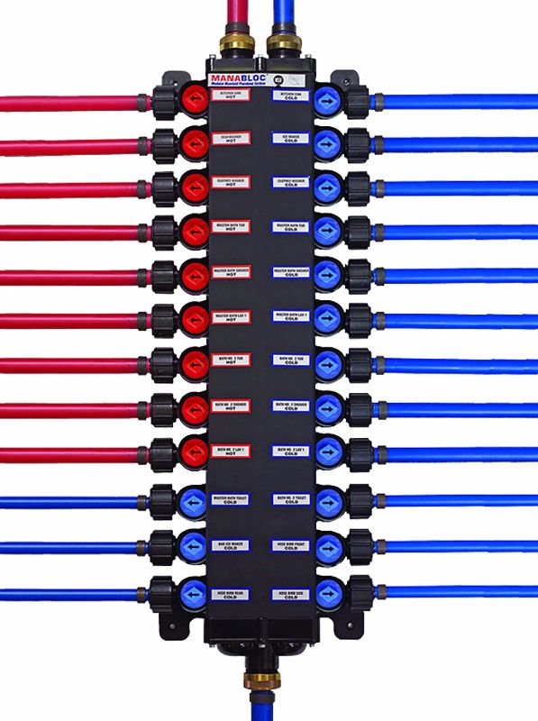 Photo 1 of 1/2-Inch PureFlow Zero Lead Poly Alloy PEX Crimp Manabloc With 36 Ports 