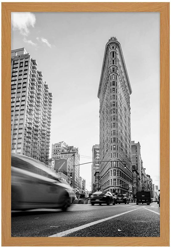 Photo 1 of Americanflat 24 x 36 Inch Pine Poster Frame | Polished Plexiglass. Hanging Hardware Included
