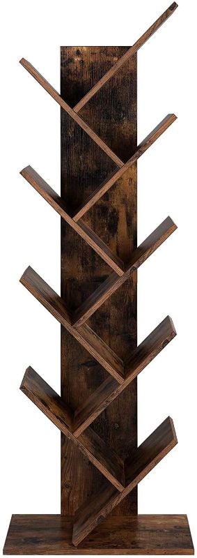 Photo 1 of Bookshelf tree shape, 9 levels CORNER DVD shelf wood floor-standing display c S 01