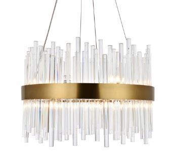 Photo 1 of Gold Chandelier with Tube Crystals

//SIMILAR TO REFERENCE PHOTO 