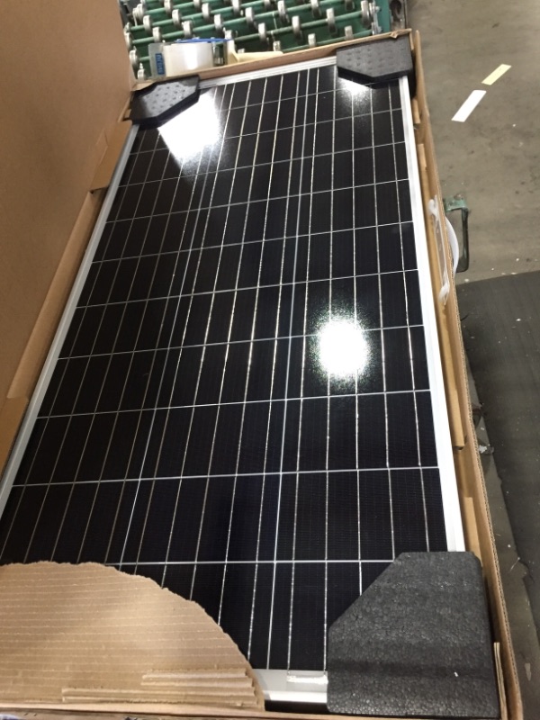 Photo 2 of Renogy 100 Watt 12 Volt Monocrystalline Solar Panel, Compact Design 42.4 X 20.0 X 1.38 in, High Efficiency Module PV Power for Battery Charging Boat, Caravan, RV and Any Other Off Grid Applications
