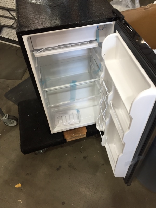 Photo 1 of RCA 3.2 Cu. Ft. Single Door Mini Fridge with Freezer RFR322, Platinum