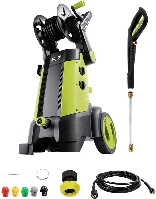 Photo 1 of Sun Joe SPX3001 2030 PSI 1.76 GPM 14.5 AMP Electric Pressure Washer with Hose Reel, Green