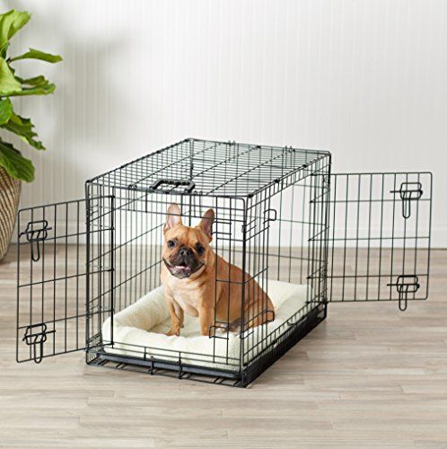 Photo 1 of Amazon Basics Double-Door Folding Metal Dog Crate - 30 Inches