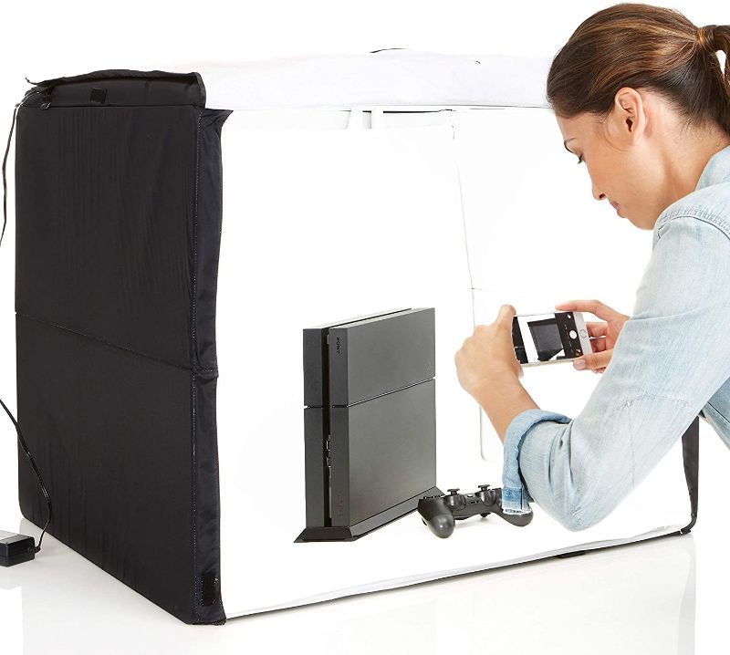 Photo 1 of Amazon Basics Portable Foldable Photo Studio Box with LED Light - 25 x 30 x 25 Inches