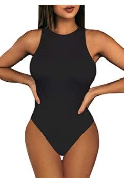 Photo 1 of LCNBA Women's Sexy High Neck Sleeveless Bodysuit Basic Top Bodysuit Jumpsuit
Amazon: B07VKRY7TM