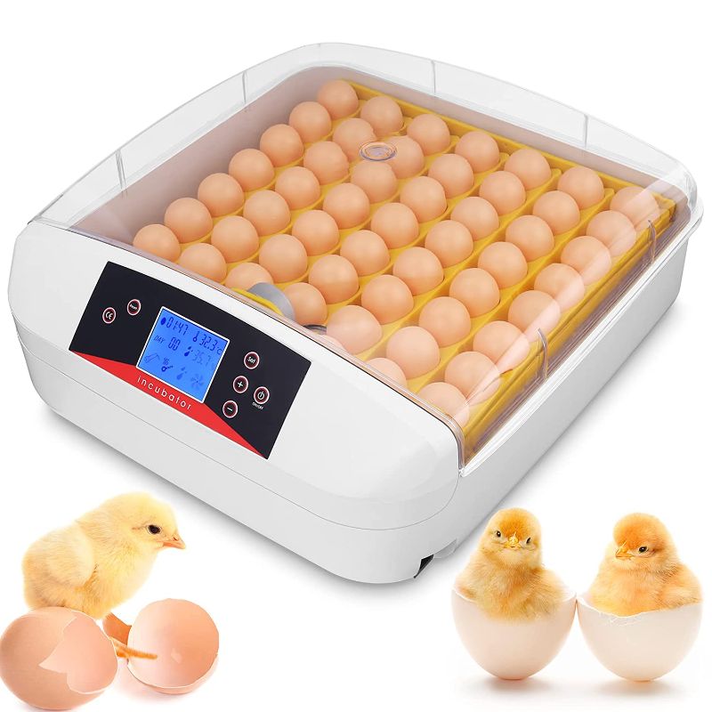 Photo 1 of Egg Incubator, 56 Eggs Digital Incubator with Fully Automatic Egg Turning and Humidity Control 90W Clear Hatching for Chicken Duck Quail Eggs