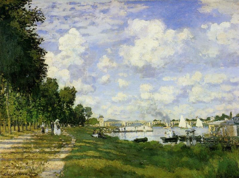 Photo 1 of 47 x 35 inch Canvas Print of The Basin at Argenteuil by Claude Monet 