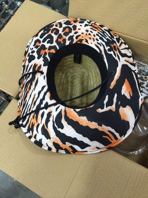 Photo 2 of Straw Hats Unlimited Unisex Straw Hat with Beautiful Inner Brim Print