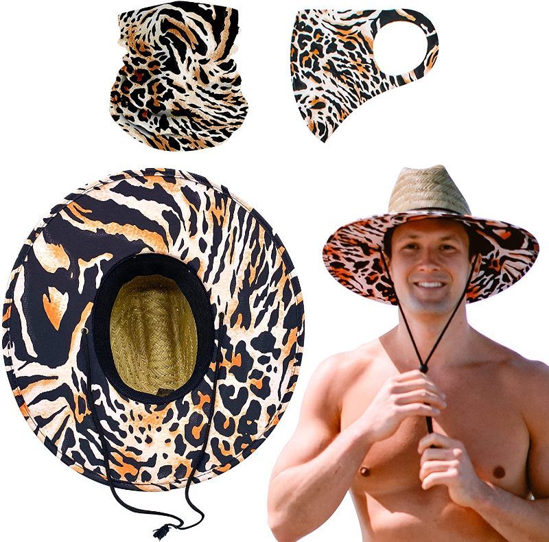 Photo 1 of Straw Hats Unlimited Unisex Straw Hat with Beautiful Inner Brim Print