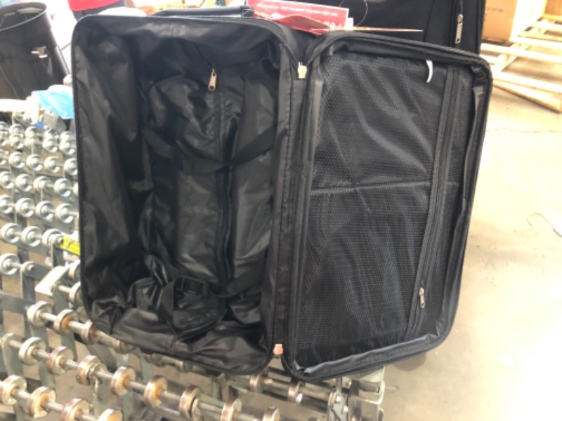 Photo 3 of Rockland Fashion Softside Upright Luggage Set, Black, 2-Piece (14/19) Upright: 20" x 13" x 7.5" (with wheels)
Tote bag: 13.5"x 11"x 5"