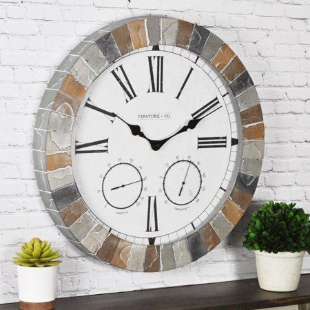 Photo 1 of FirsTime & Co.? Garden Stone Outdoor Clock, Faux Slate
