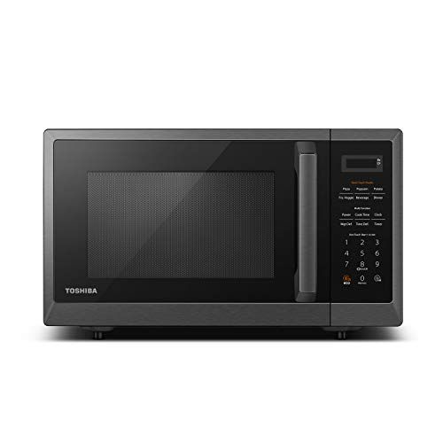 Photo 1 of Toshiba ML2-EM09PA(BS) Microwave Oven with Smart Sensor, Position-Memory Turntable, Eco Mode, and Sound on/Off Function, 0.9Cu.ft/900W, Black Stainles
