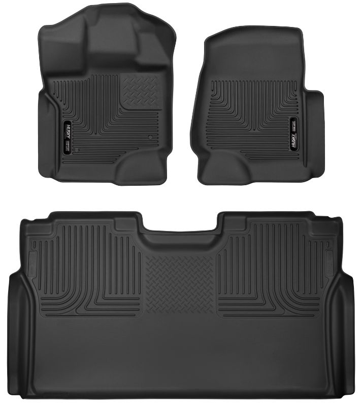Photo 1 of 15-c F150 Crew X-act Contour Series Black Front & 2nd Row Floor Liners
