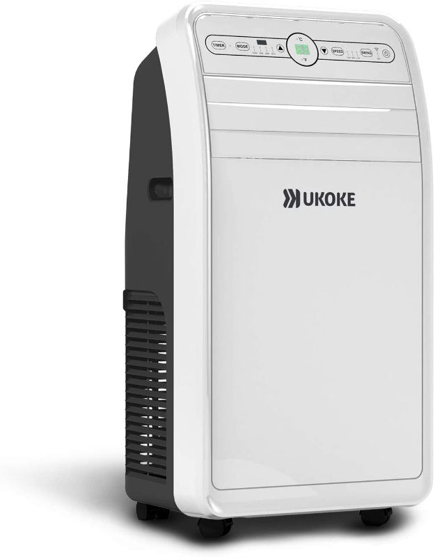 Photo 1 of Ukoke USPC01W Smart WiFi Portable Air Conditioner, Works with Alexa & Mobile App Control, 12000BTU, 4 in 1 AC Unit with Cool, Heat, Dehumidifier & Fan, up to 400 Sq. ft, White


//MIOR COSMETIC DAMAGE, CABLE PLUS IS SMASHED, UNABLE TO TEST FUNCTIONALITY 