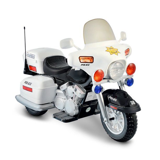 Photo 1 of ***PARTS ONLY *** Kid Motorz Police Motorcycle 12-Volt Battery-Powered Ride-On, White

