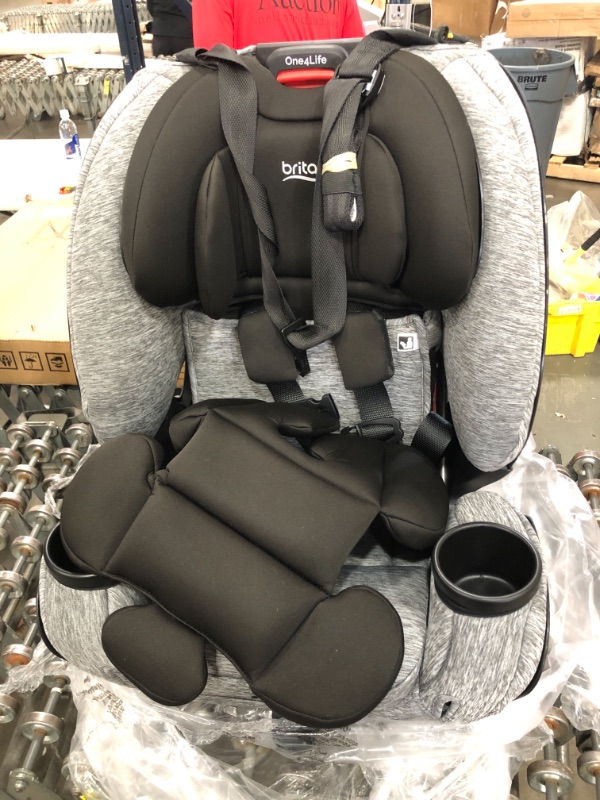 Photo 2 of Britax One4Life ClickTight All-in-One Car Seat – 10 Years of Use – Infant, Convertible, Booster – 5 to 120 Pounds, Spark Premium Soft Knit Fabri
