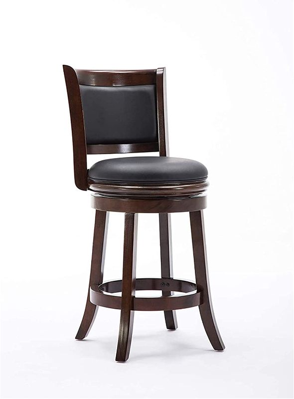 Photo 1 of Boraam Augusta Counter Height Swivel Stool, 24-Inch, Cappuccino
