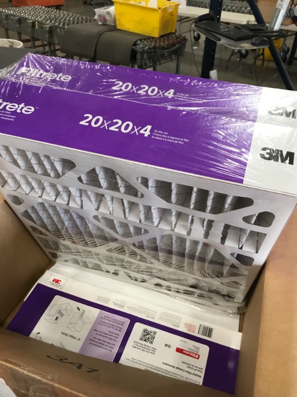 Photo 2 of Filtrete 20x20x4, AC Furnace Air Filter, MPR 1550 DP, Healthy Living Ultra Allergen Deep Pleat, 2-Pack (actual dimensions 19.88 x 19.88 x 4.31)
