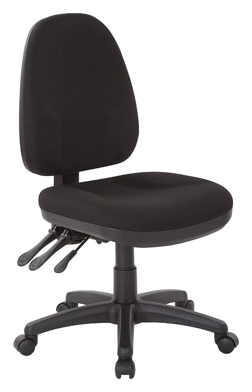 Photo 1 of Office Star Dual Function Ergonomic Chair with Adjustable Back Height, Black
