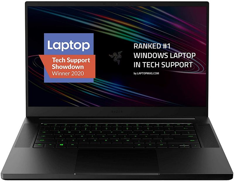 Photo 1 of Razer Blade 15 Base Gaming Laptop 2020: Intel Core i7-10750H 6-Core, NVIDIA GeForce RTX 2060, 15.6" FHD 1080p 144Hz, 16GB RAM, 512GB SSD, CNC Aluminum, Chroma RGB Lighting, Thunderbolt 3, Black
