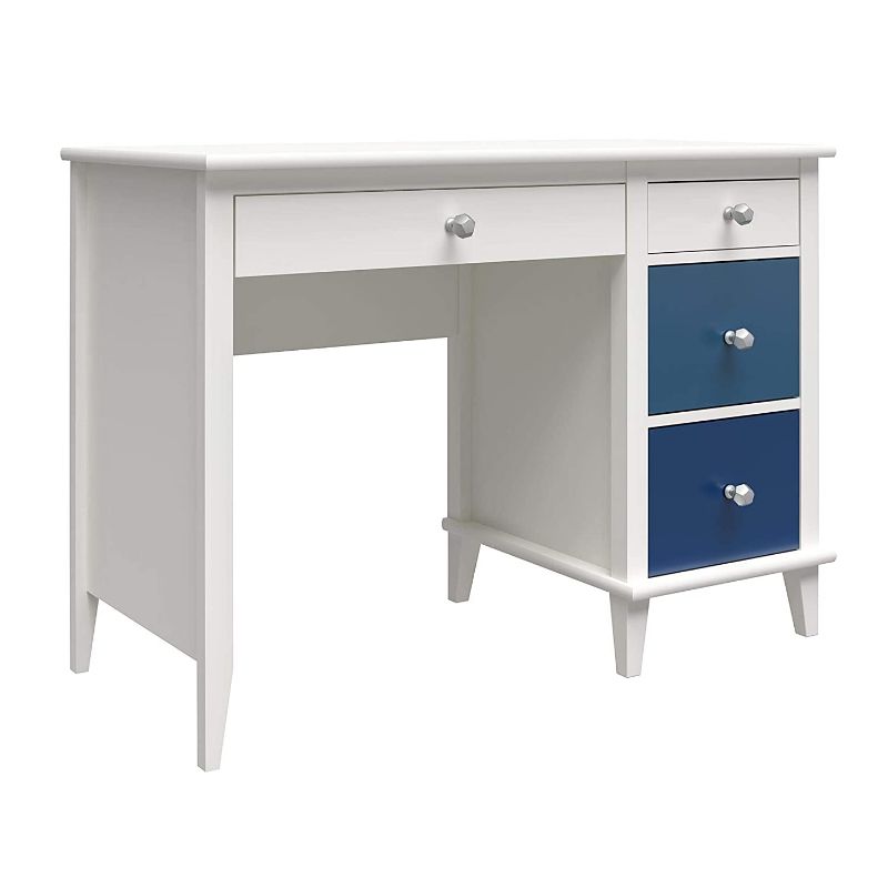 Photo 1 of Little Seeds Monarch Hill Poppy Kids White, Blue Drawers Desk
