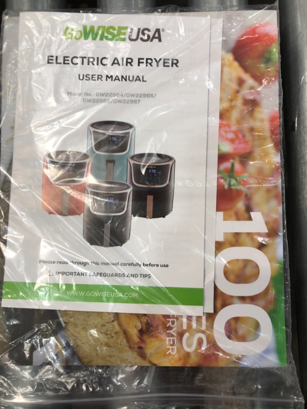 Photo 5 of 5 qt. Black/Silver Electric Air Fryer with Digital Touchscreen and Recipe Book