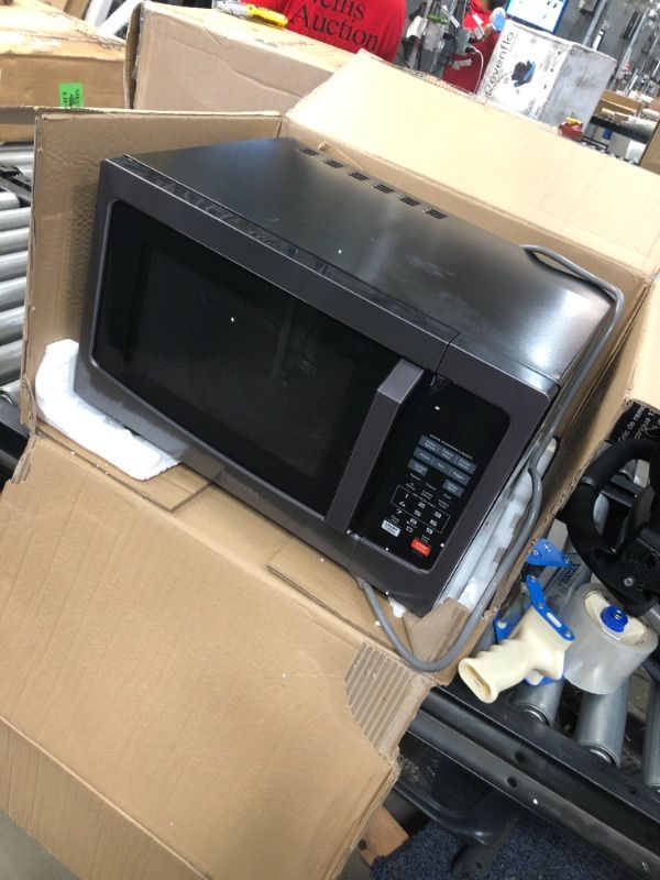 Photo 4 of ***PARTS ONLY*** toshiba em131a5c-bs microwave oven with smart sensor, easy clean interior, eco mode and sound on/off, 1.2 cu.ft, 1100w, black 