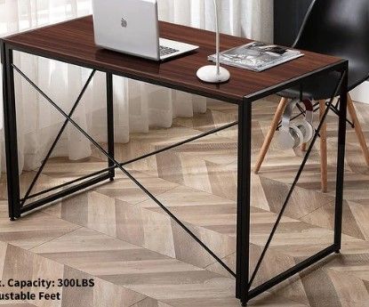 Photo 1 of NOVA FURNITURE Folding Home Office Writing Desk - Brown/Black