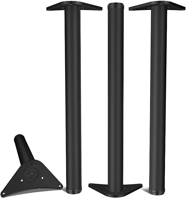 Photo 1 of WHITE INLUCK 28 Inch Adjustable Metal Table Legs-Furniture Replacement Leg Set for Office Desk, Coffee Table, Kitchen Table (Set of 4)