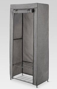 Photo 1 of 2 Tier Wardrobe Metal Frame with 2 Shelves and Breathable Cover - Threshold™